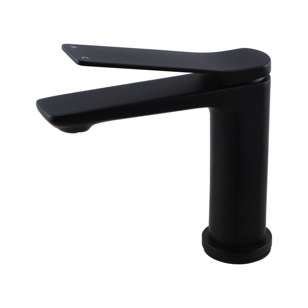 Upgrade your bathroom with the RUSHY Solid Brass Short Basin Mixer in Black. Durable, stylish, and perfect for any modern space. Shop now!-Basin Mixer-Ezymall AU
