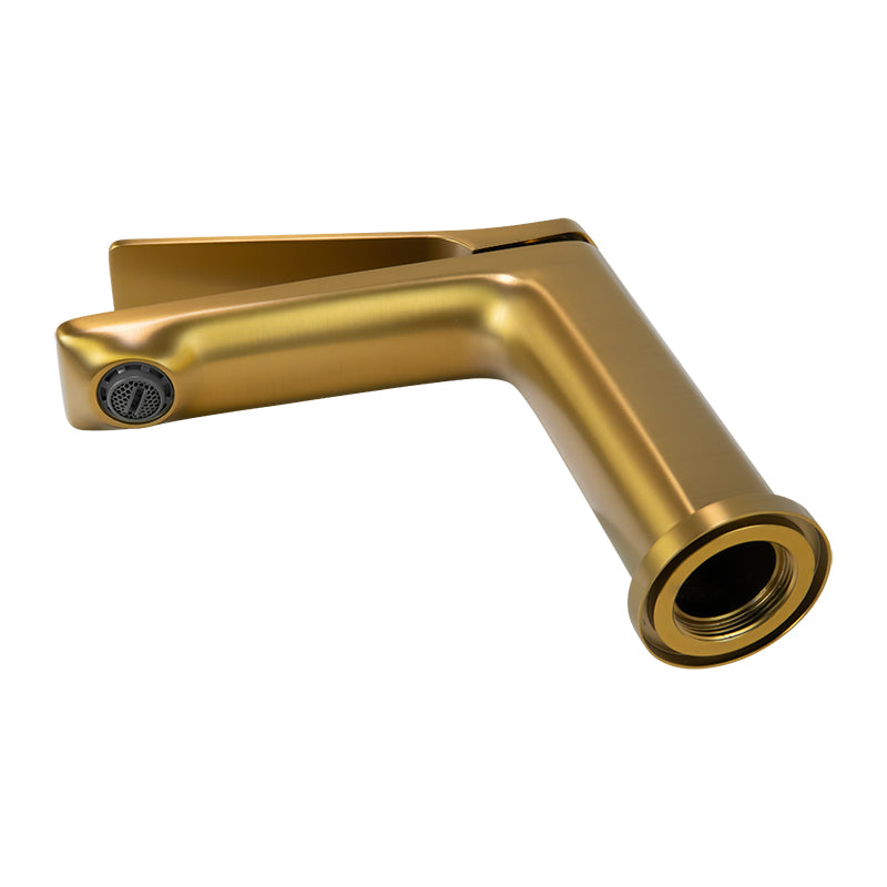 Upgrade your basin with this solid brass short mixer in brushed brass gold. Shop now for fast Australia wide shipping.-Basin Mixer-Ezymall AU