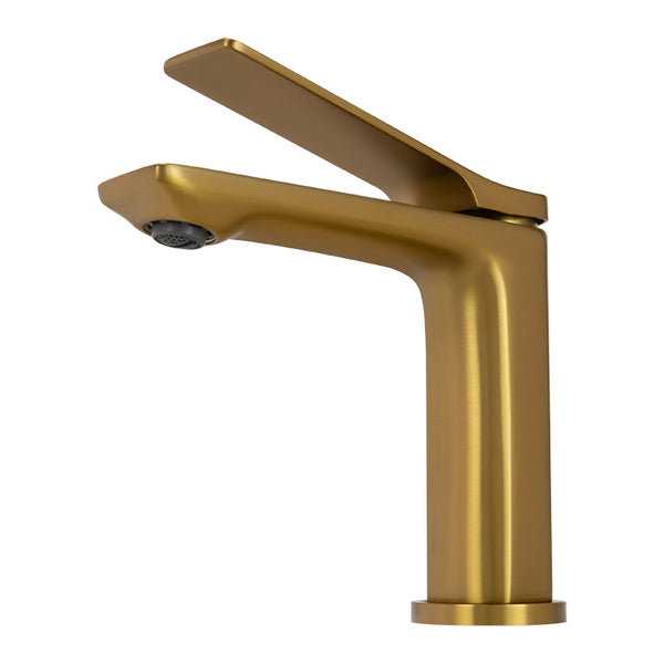Upgrade your basin with this solid brass short mixer in brushed brass gold. Shop now for fast Australia wide shipping.-Basin Mixer-Ezymall AU