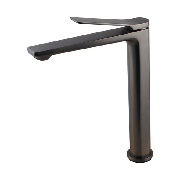 Upgrade your basin with the RUSHY Solid Brass Tall Basin Mixer in Brushed Gunmetal Dark Grey. Durable and stylish. Fast shipping Australia wide.-Basin Mixer-Ezymall AU