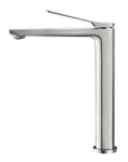 Load image into Gallery viewer, Upgrade your basin with the RUSHY Solid Brass Tall Basin Mixer in Brushed Nickel Silver. Durable and stylish, this mixer adds a touch of elegance. Fast shipping Australia wide.-Basin Mixer-Ezymall AU
