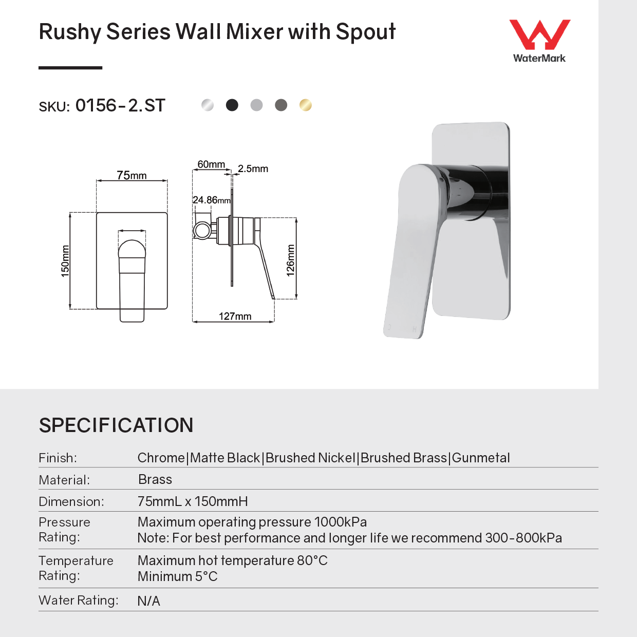 Add a touch of luxury to your bathroom with the RUSHY Solid Brass Wall Mixer in Brushed Brass Gold. This elegant and durable mixer combines style and functionality. Perfect for any modern home. Buy now!-Wall Mixer-Ezymall AU