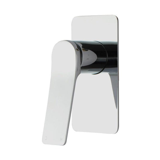 RUSHY solid brass wall mixer tap chrome silver