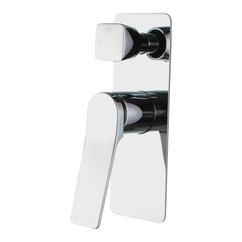 Upgrade your shower with the RUSHY Solid Brass Diverter Mixer in Chrome Silver. This classic and durable mixer adds a sleek touch to your bathroom.-Diverter Mixer-Ezymall AU