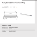 Load image into Gallery viewer, Enhance your bathroom decor with the RUSHY Stainless Steel Hand Towel Rail in Black and Chrome Silver. This stylish and functional towel rail offers a sleek design and durable construction. Keep your hand towels organized. Buy now!-Hand Towel Rail-Ezymall AU
