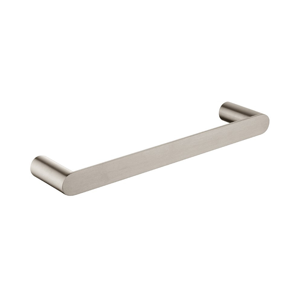 Upgrade your bathroom with the RUSHY Stainless Steel Hand Towel Rail in Brushed Nickel Silver. This stylish and durable towel rail is perfect for keeping your hand towels neat and easily accessible. Shop now!-Hand Towel Rail-Ezymall AU