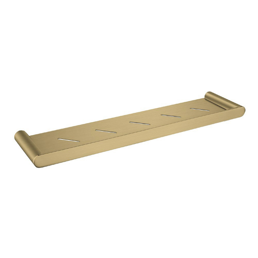 Organize your bathroom essentials with the RUSHY Stainless Steel Shelf in Brushed Brass Gold. This stylish and durable shelf adds a touch of luxury.-Shelf-Ezymall AU