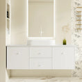 Load image into Gallery viewer, Upgrade your bathroom with the Seattle 1500mm Wall Hung Vanity. Generous storage, flexible basin options and premium top selections.-Vanity-Ceramic Top (Single Bowl)-Ezymall AU
