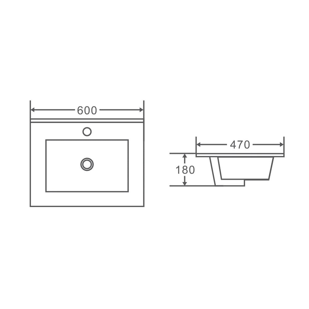 Upgrade your bathroom with the Seattle 600mm Wall Hung Vanity. Matt White finish, two-door storage and premium top options available.-Vanity-Cabinet Only-Ezymall AU