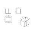 Load image into Gallery viewer, Upgrade your bathroom with the Seattle 600mm Wall Hung Vanity. Matt White finish, two-door storage and premium top options available.-Vanity-Cabinet Only-Ezymall AU
