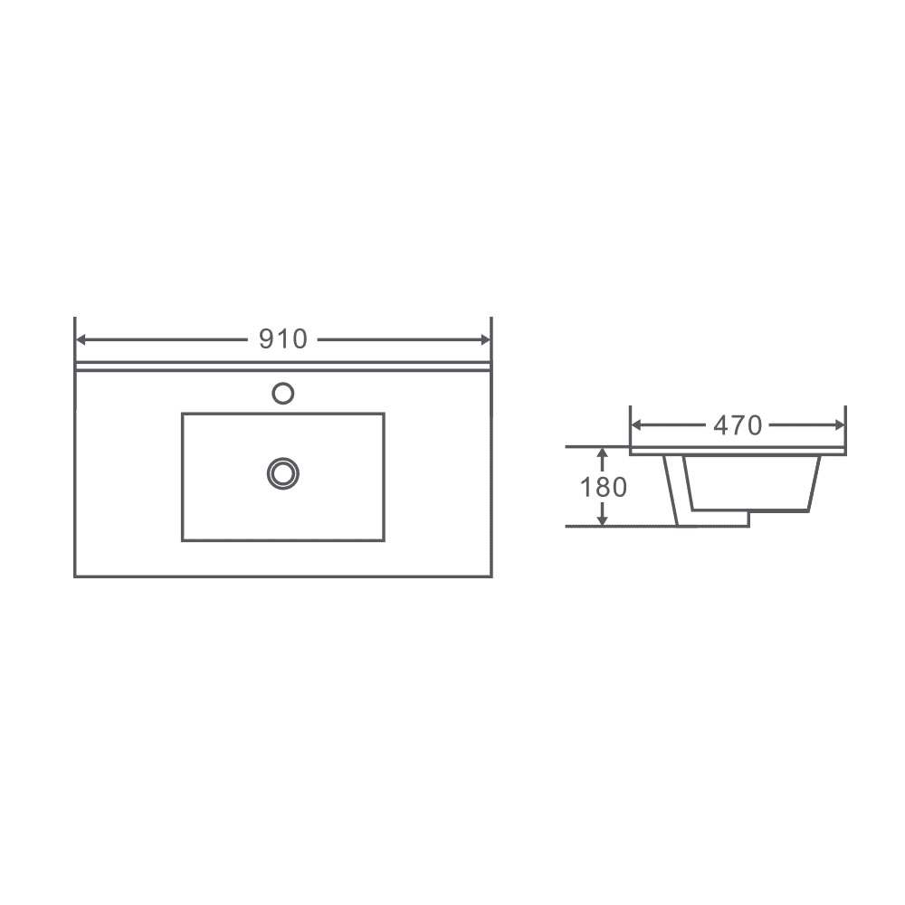 Upgrade your bathroom with the Seattle 900mm Wall Hung Vanity. Matt White finish, 2 doors, 2 drawers and premium top options available.-Vanity-Cabinet Only-Ezymall AU