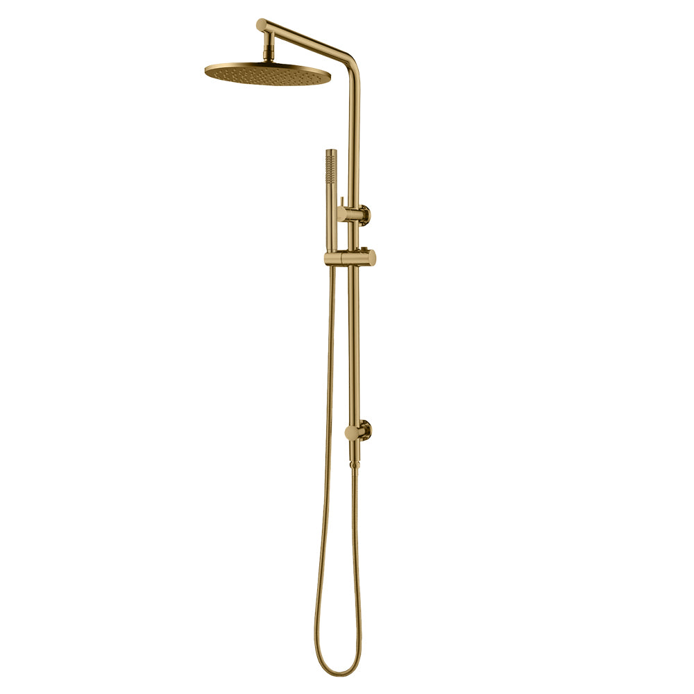 Experience luxury with this solid brass 10" shower station in brushed brass. Elevate your shower. Fast shipping Australia wide at Ezymall, your one-stop shop.-Shower Station-Ezymall AU