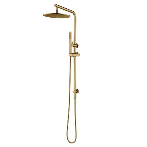 Experience luxury with this solid brass 10" shower station in brushed brass. Elevate your shower. Fast shipping Australia wide at Ezymall, your one-stop shop.-Shower Station-Ezymall AU