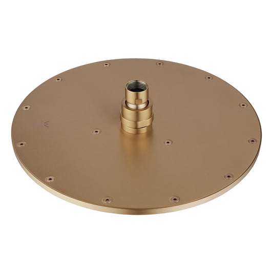 Solid brass 250mm shower head round brushed copper – view 2