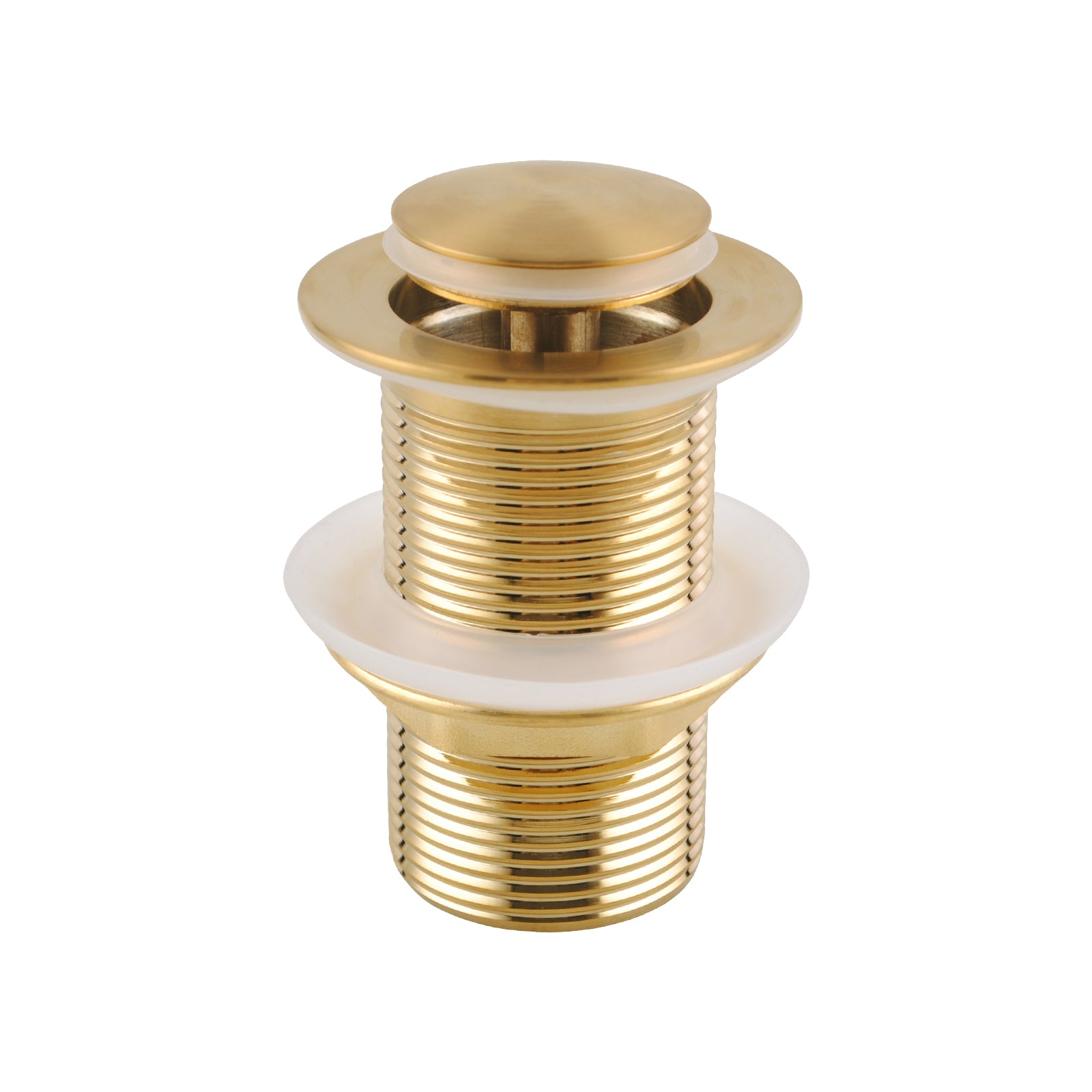 Get this solid brass basin pop up waste without overflow (32/40mm) in brushed brass gold. Durable, stylish, and easy to install. Perfect for any modern bathroom. Shop now!-Sink Waste-Ezymall AU