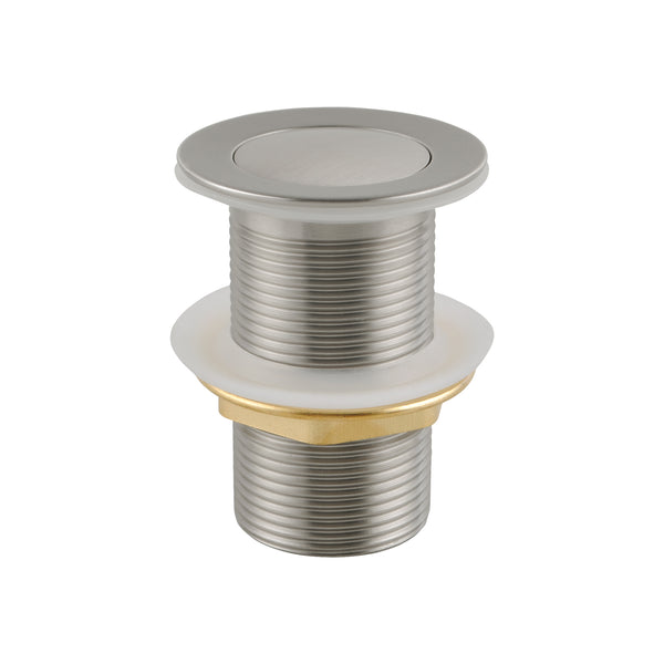 Get the Solid Brass Basin Pop Up Waste without Overflow 32/40mm in Brushed Nickel Silver. Stylish and durable. Perfect for any modern bathroom. Fast shipping across Australia.-Sink Waste-Ezymall AU