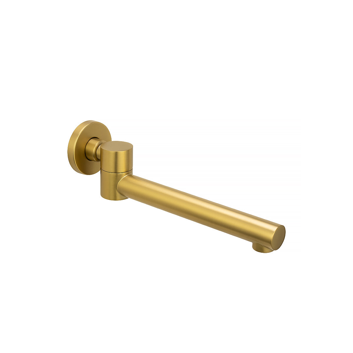 Enhance your basin or bath with our Solid Brass Swivel Wall Spout in Brushed Brass Gold. Durable and stylish, it adds a touch of luxury to your bathroom.-Swivel Spout-Ezymall AU