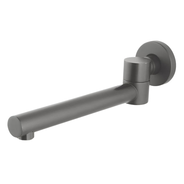 Upgrade your basin or bath with our Solid Brass Swivel Wall Spout in Gunmetal Grey. Durable and stylish, it adds a modern touch to any bathroom space.-Swivel Spout-Ezymall AU
