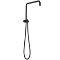Load image into Gallery viewer, Upgrade your shower with our Black Stainless Steel & Solid Brass Fixed Shower Rail Round. Stylish, durable, and easy to install. Shop now for a modern shower!-Shower Rail-Ezymall AU
