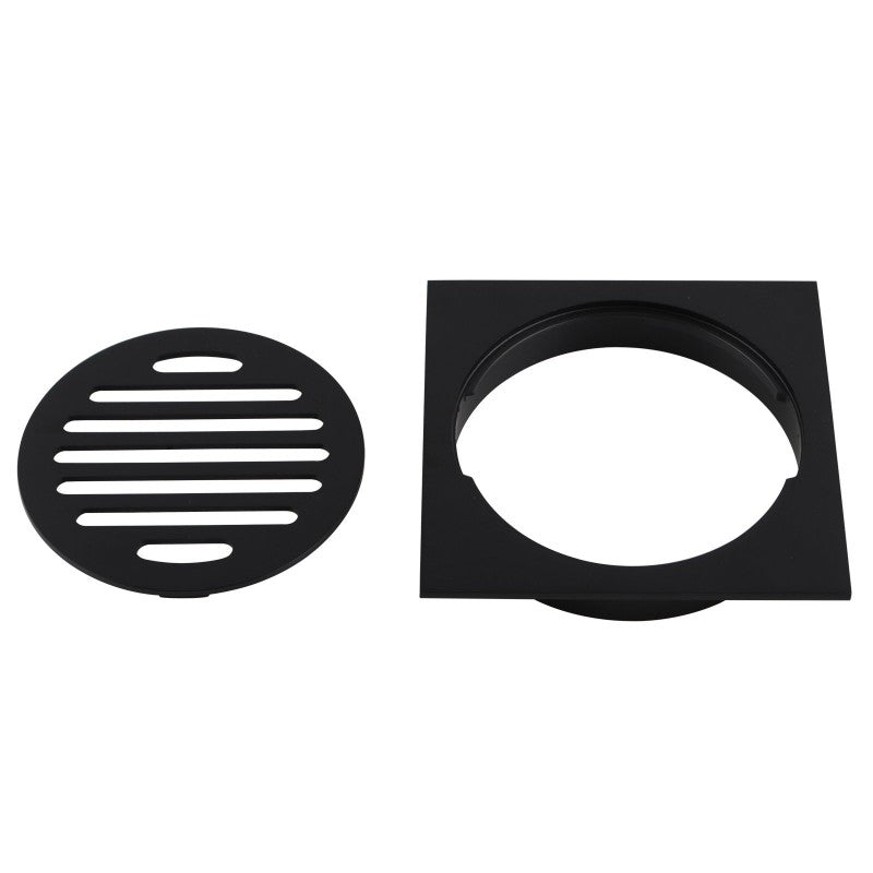 Install the Solid Brass Floor Drain (110x110mm) in Black. Durable and efficient, this floor drain prevents clogging and adds a modern touch to your bathroom. Perfect for any contemporary space. Shop now!-Floor Waste-Ezymall AU