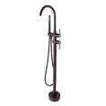 Load image into Gallery viewer, Enhance your bathroom with our Solid Brass Freestanding Handheld Shower Head & Swivel Spout Tap in Gunmetal Grey. Stylish and durable. Fast shipping across Australia.-Freestanding Shower Station-Ezymall AU
