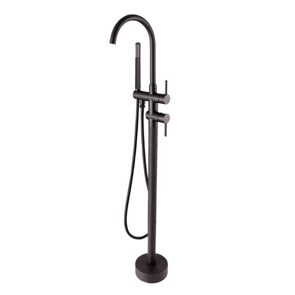 Enhance your bathroom with our Solid Brass Freestanding Handheld Shower Head & Swivel Spout Tap in Gunmetal Grey. Stylish and durable. Fast shipping across Australia.-Freestanding Shower Station-Ezymall AU