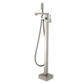 Load image into Gallery viewer, Upgrade your bathroom with this solid brass freestanding handheld shower head & swivel spout tap II in brushed nickel silver. Enjoy quality and style. Shop now!-Freestanding Shower Station-Ezymall AU
