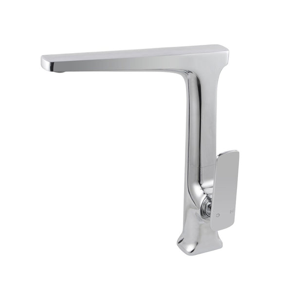 Modern chrome kitchen mixer tap with solid brass construction, sleek minimalist design and WaterMark certification. Easy to install and built for everyday use.-Kitchen Mixer-Ezymall AU