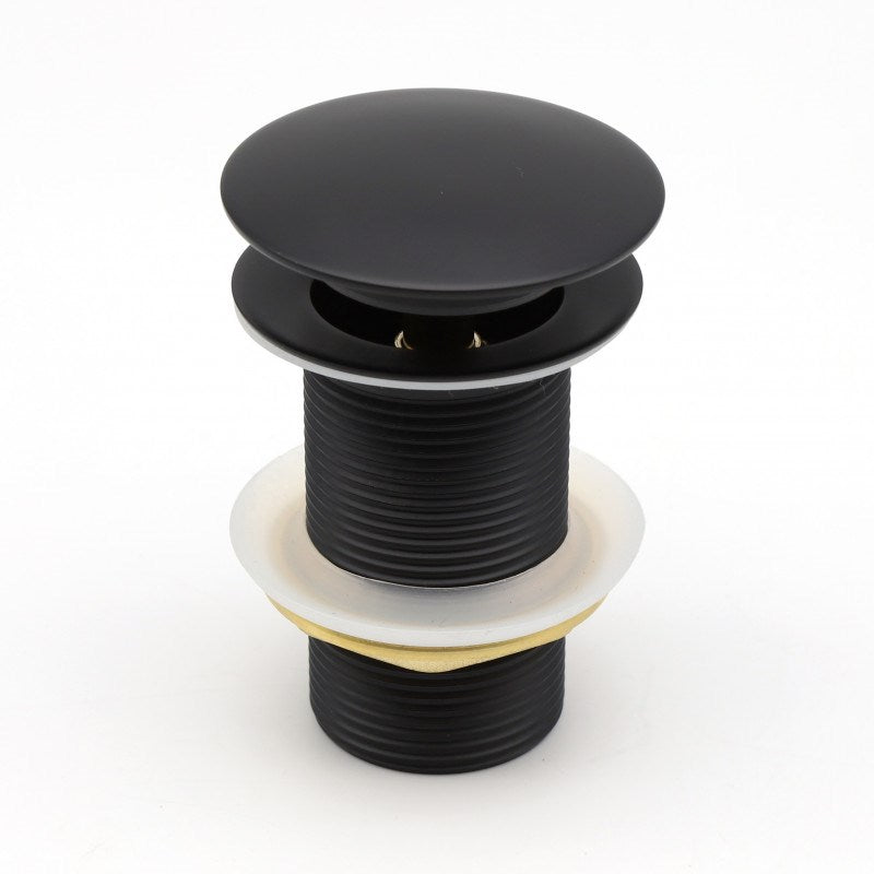 Upgrade your basin with our Solid Brass Mushroom Pop Up Waste in Black. Designed without overflow 32/40mm for a sleek look. Shop now for durability and style.-Sink Waste-Ezymall AU