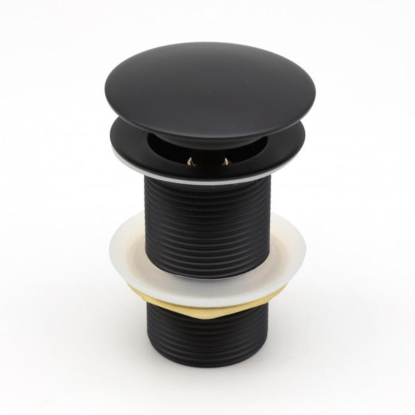Upgrade your basin with our Solid Brass Mushroom Pop Up Waste in Black. Designed without overflow 32/40mm for a sleek look. Shop now for durability and style.-Sink Waste-Ezymall AU