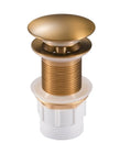Load image into Gallery viewer, Elevate your basin with our Solid Brass Mushroom Pop Up Waste in Brushed Brass Gold. Designed without overflow and fits 32/40mm outlets. Durable, stylish, and easy to install. Perfect for any modern bathroom. Shop now!-Sink Waste-Ezymall AU
