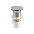 Load image into Gallery viewer, Upgrade your basin with our Solid Brass Mushroom Pop Up Waste. Designed without overflow and a 32/40mm size, this brushed nickel silver waste combines durability with a modern aesthetic. Perfect for any contemporary bathroom.-Sink Waste-Ezymall AU
