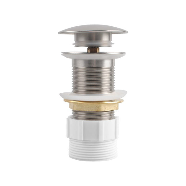 Upgrade your basin with our Solid Brass Mushroom Pop Up Waste in Chrome Silver. Designed without overflow and fits 32/40mm outlets. Durable, stylish, and easy to install. Perfect for any modern bathroom. Shop now!-Sink Waste-Ezymall AU