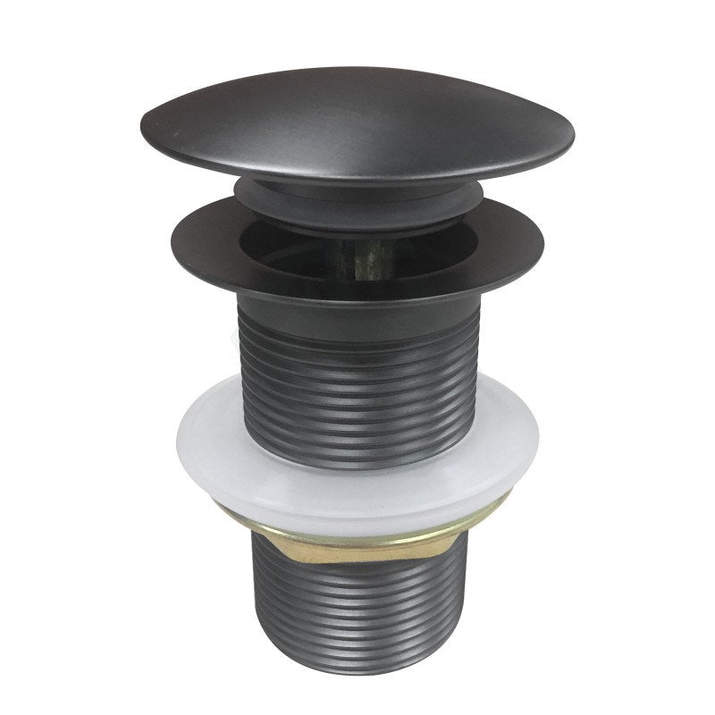 Enhance your basin with our Solid Brass Mushroom Pop Up Waste. Designed without overflow and a 32/40mm size, this gunmetal grey waste combines durability with a modern aesthetic. Perfect for any contemporary bathroom.-Sink Waste-Ezymall AU