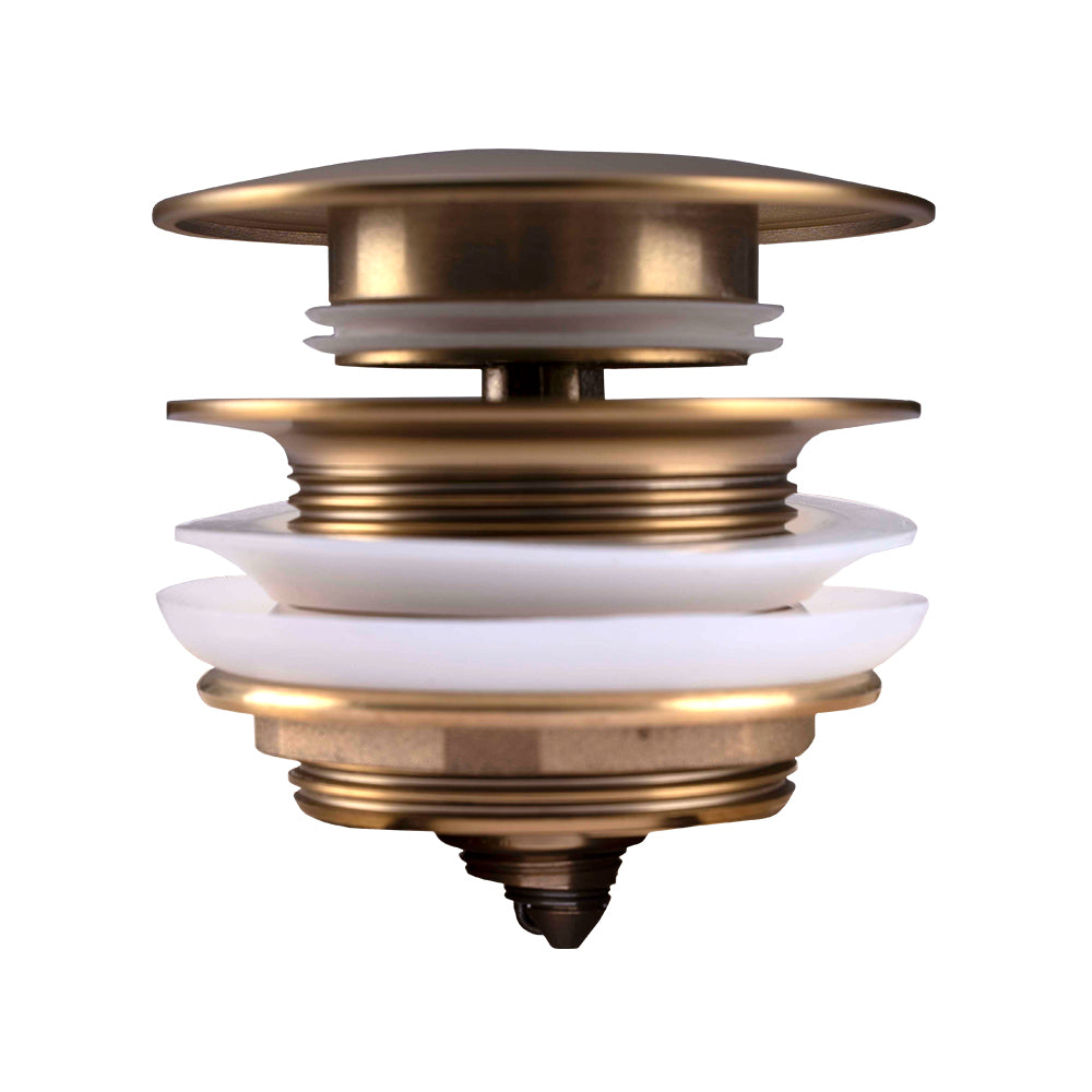 Upgrade your bathtub with a Solid Brass Mushroom Pop Up Waste in Brushed Brass Gold. Durable, stylish, and easy to install. Shop now at Ezymall Australia!-Sink Waste-Ezymall AU