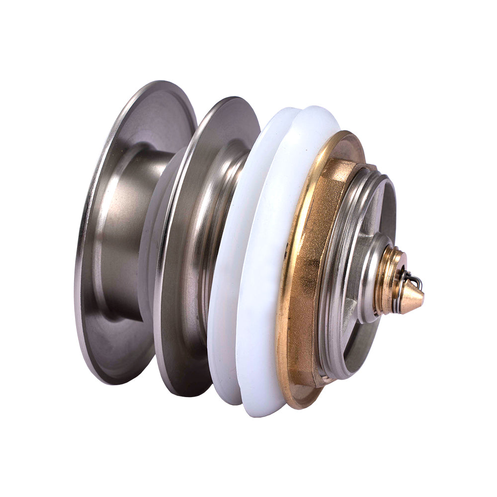Upgrade your bathtub with our Solid Brass Mushroom Pop Up Waste without Overflow in brushed nickel silver. High-quality solid brass construction ensures durability.-Sink Waste-Ezymall AU