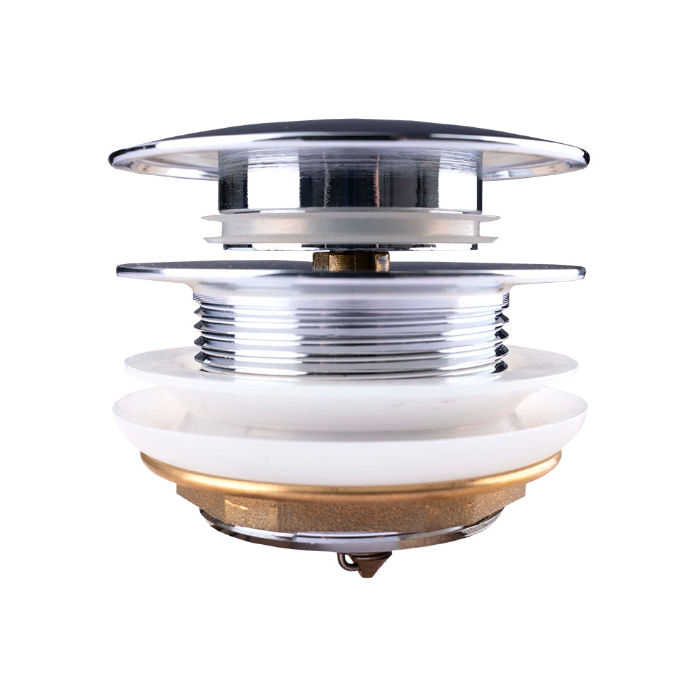 Upgrade your bathtub with our Solid Brass Mushroom Pop Up Waste in Chrome Silver. Designed without overflow for a sleek look. Shop now for durability and style.-Sink Waste-Ezymall AU