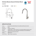 Load image into Gallery viewer, Modernize your kitchen with the Solid Brass Pull Out Kitchen Mixer in Black. Sleek design meets robust functionality. Buy today!-Kitchen Mixer-Ezymall AU
