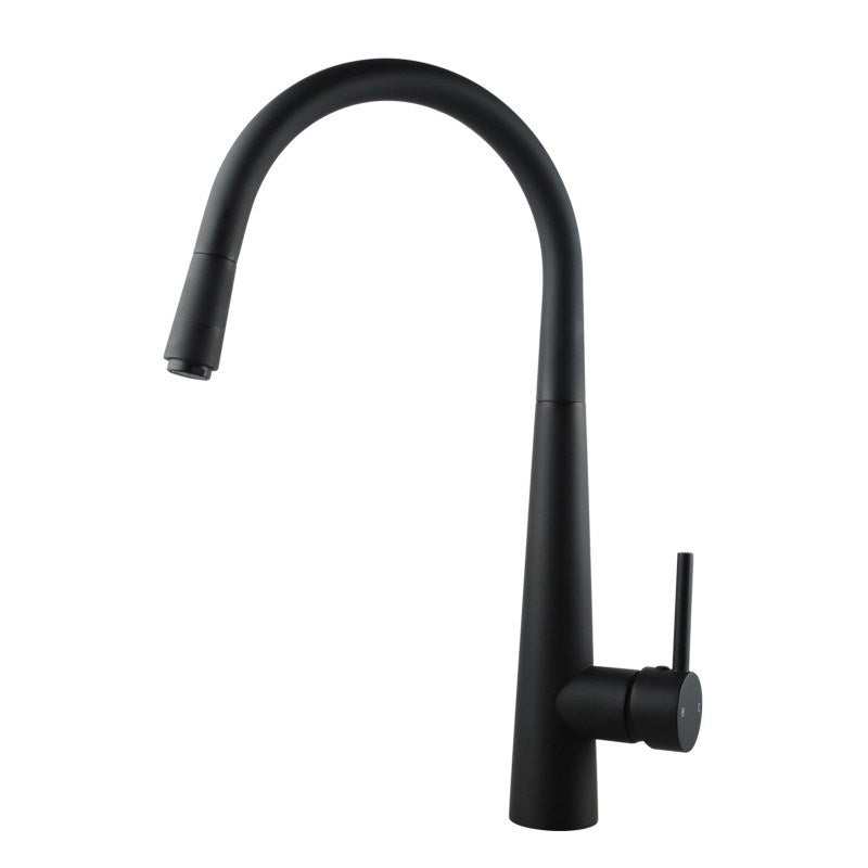 Modernize your kitchen with the Solid Brass Pull Out Kitchen Mixer in Black. Sleek design meets robust functionality. Buy today!-Kitchen Mixer-Ezymall AU