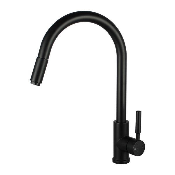 Upgrade your kitchen with our Solid Brass Pull Out Kitchen Mixer in Black. Flexible, durable, and stylish. A must-have for modern kitchens. Order now!-Kitchen Mixer-Ezymall AU