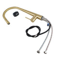 Load image into Gallery viewer, Brushed brass pull Out Kitchen Mixer close-up of the spray head
