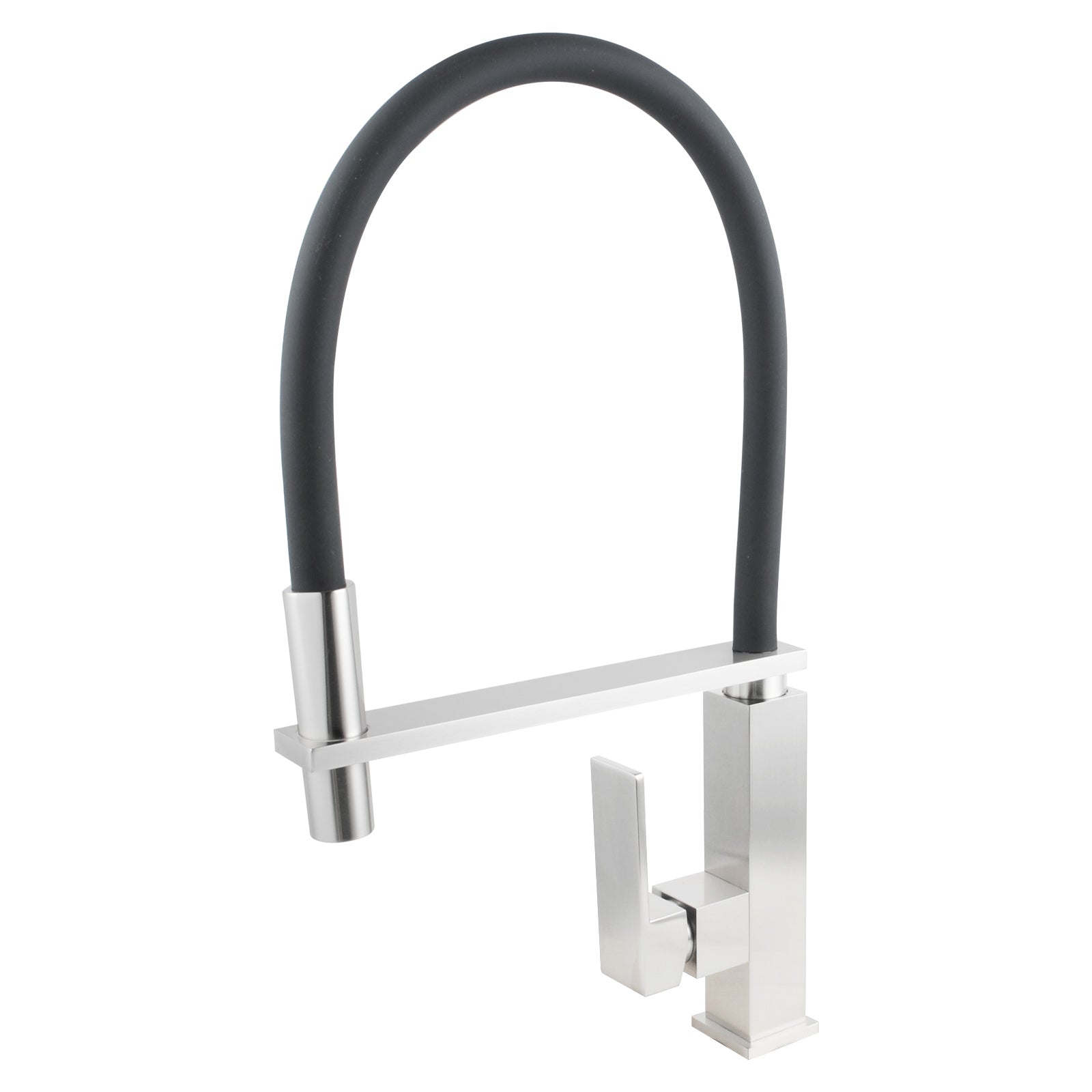 Upgrade your kitchen with our Solid Brass Pull Out Square Kitchen Mixer in Brushed Nickel Silver. Durable, stylish, and easy to install. Australia-wide shipping.-Kitchen Mixer-Ezymall AU