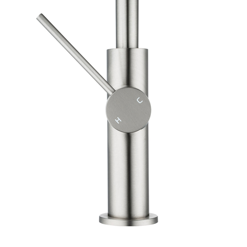 Water-efficient standard kitchen mixer with 360° swivel spout, 6 Star WELS rating, premium SEDAL cartridge, and 15-year warranty.-Kitchen Mixer-Ezymall AU