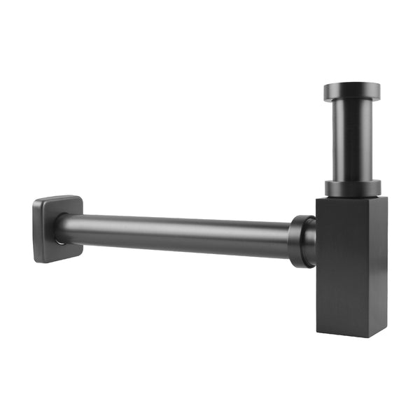 Enhance your bathroom with a Solid Brass Square Bottle Trap in Gunmetal Grey. Durable, stylish, and easy to install. Perfect for contemporary bathrooms. Order now!-Bottle Trap-Ezymall AU