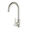 Load image into Gallery viewer, Enhance your kitchen with our Solid Brass Standard Kitchen Mixer in Brushed Nickel Silver. Modern design, durable build. Shop now for fast delivery Australia wide.-Kitchen Mixer-Ezymall AU
