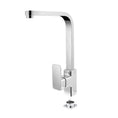 Load image into Gallery viewer, Upgrade your kitchen with our Solid Brass Standard Square Kitchen Mixer in chrome silver. High-quality solid brass construction ensures durability and a sleek finish.-Kitchen Mixer-Ezymall AU

