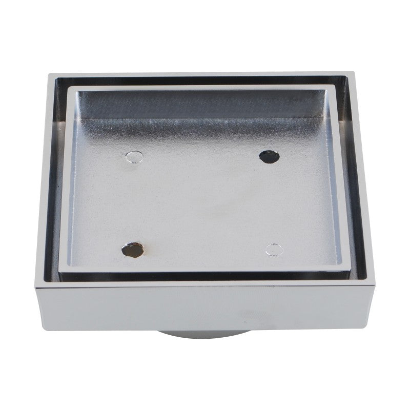 Install the Solid Brass Tile Insert Drain (115x115mm) with 100mm Outlet in Chrome Silver. Discreet and efficient, this drain seamlessly blends with your tiles. Perfect for modern bathrooms. Shop now!-Floor Waste-Ezymall AU