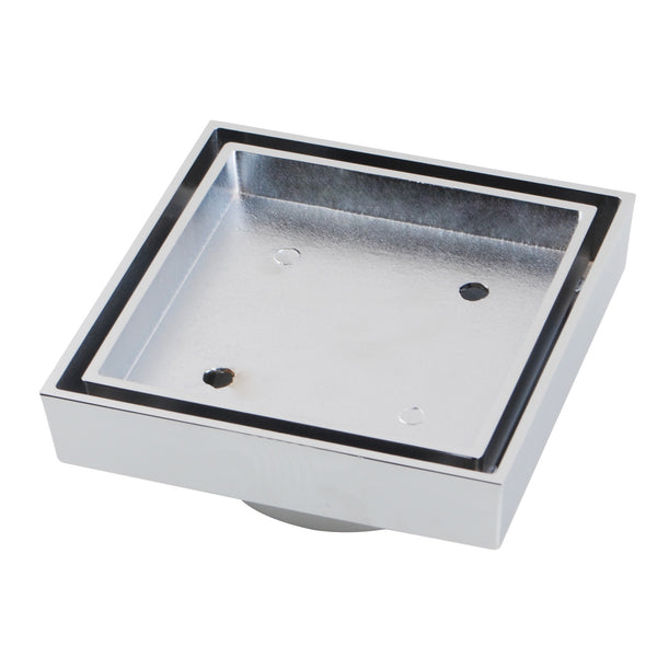 Install this Solid Brass Tile Insert Drain in your bathroom. Measuring 115x115mm with a 90mm outlet, this drain features a Chrome Silver finish. Enhance your bathroom with this stylish and functional drain!-Floor Waste-Ezymall AU