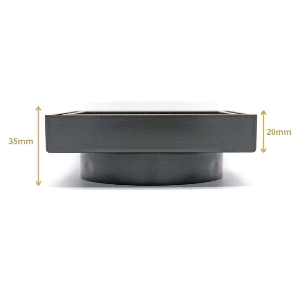 Buy Solid Brass Tile Insert Drain Shower Grate Drain (115x115x35mm) in Gunmetal Grey. Stylish and functional for modern bathrooms. Shop now!-Floor Waste-Ezymall AU