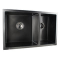 Load image into Gallery viewer, Upgrade your kitchen with this stainless steel 1 & 1/2 bowl kitchen sink in gunmetal grey. Stylish and functional for any modern home.-Kitchen Sink-Ezymall AU
